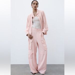 ZARA SATIN CARGO PANTS